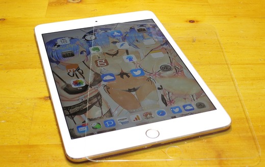 iPad mini4 ¶¯²½¥¬¥é¥¹¥Õ¥£¥ë¥à¤ÎÇí¤¬¤·Êý