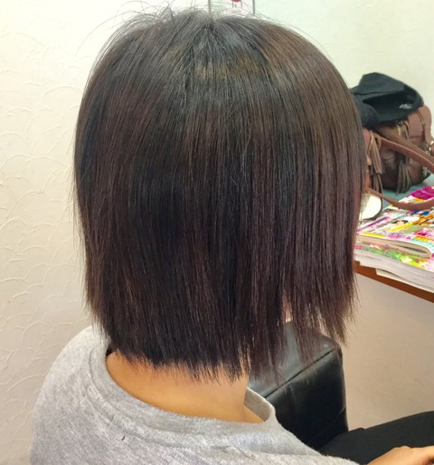 他店の失敗修正 針金ストレートを丸くしました Hair Room Pastelの縮毛矯正の現場日記 他店の失敗修正 針金ストレートを丸くしました Hair Room Pastelの縮毛矯正の現場日記