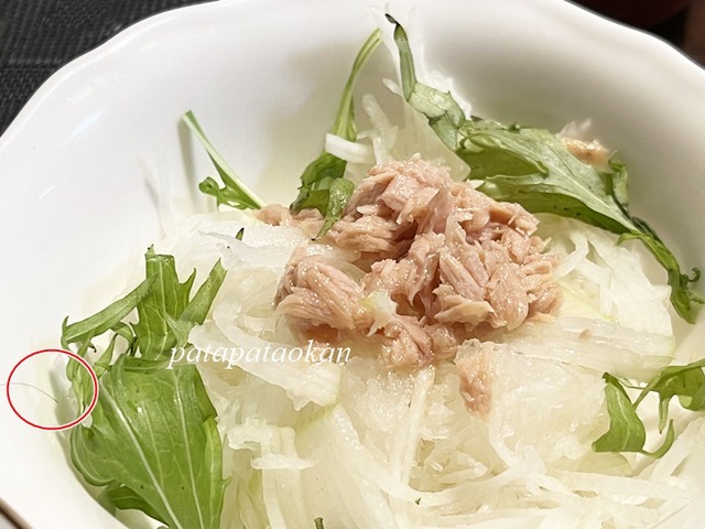 髪の毛？