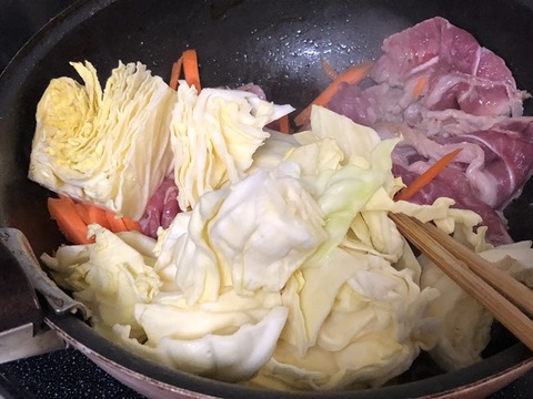 野菜と炒める