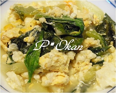 page豆腐、青梗菜