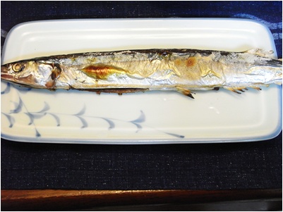 page秋刀魚の塩焼き