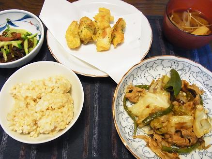 回鍋肉夕食