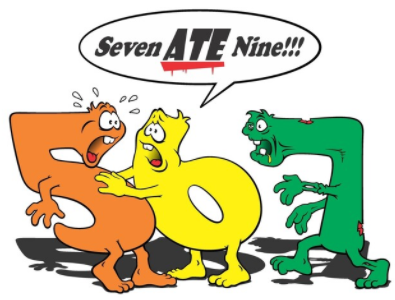 seven ate nine