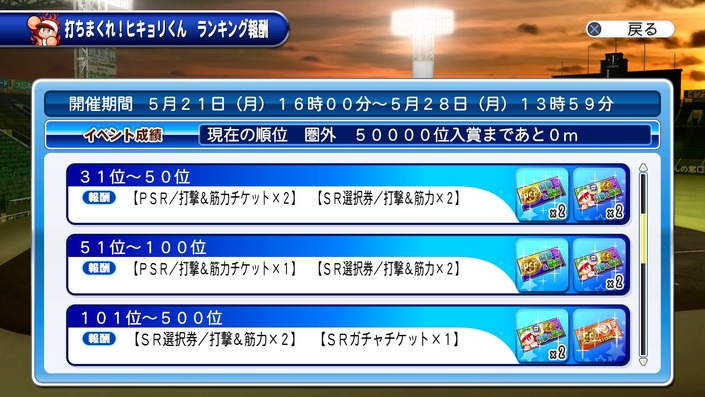 サクセススペシャル_20180521_ヒキョリくん瞬鋭ランキング報酬2