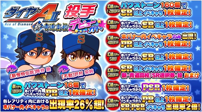 サクセススペシャル 新 青道高校投手デビューガチャ サクスペ ガチャ イベントまとめブログ