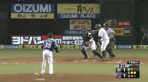 2回裏2山川三振