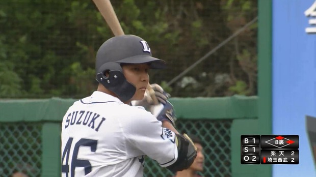 鈴木将平の決勝タイムリー！西武２軍が楽天に今季初勝利