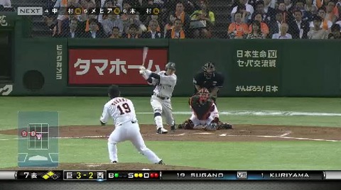 7回表2栗山タイムリー (1)