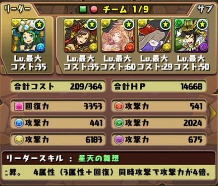 アーミル降臨挑戦パーティ15