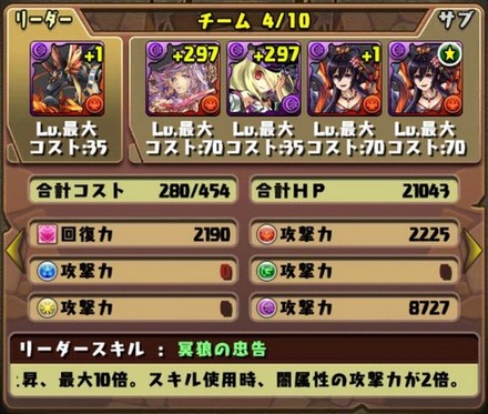 インディゴ降臨挑戦パーティ6