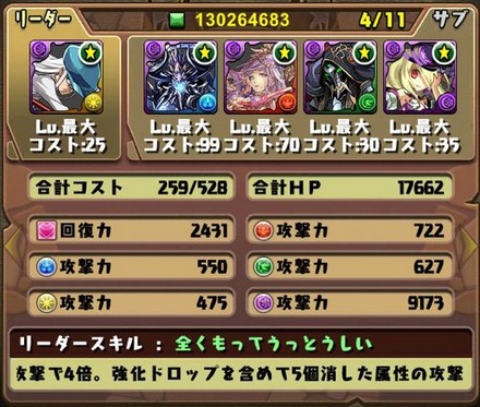 インディゴ降臨挑戦パーティ5