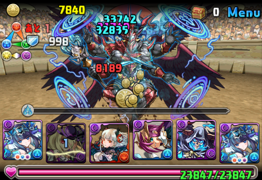 チャレンジダンジョン17 Lv10 覚醒ハクパ おっさんパズログ