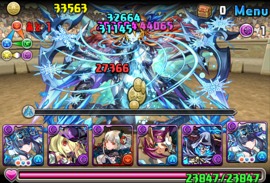 チャレンジダンジョン17 Lv10 覚醒ハクパ おっさんパズログ