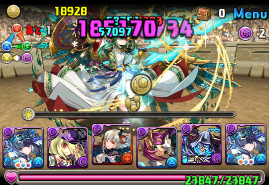 チャレンジダンジョン17 Lv10 覚醒ハクパ おっさんパズログ