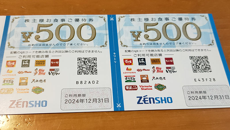 ゼンショー株主優待 ゼンショーホールディングス（7550）の株主優待紹介