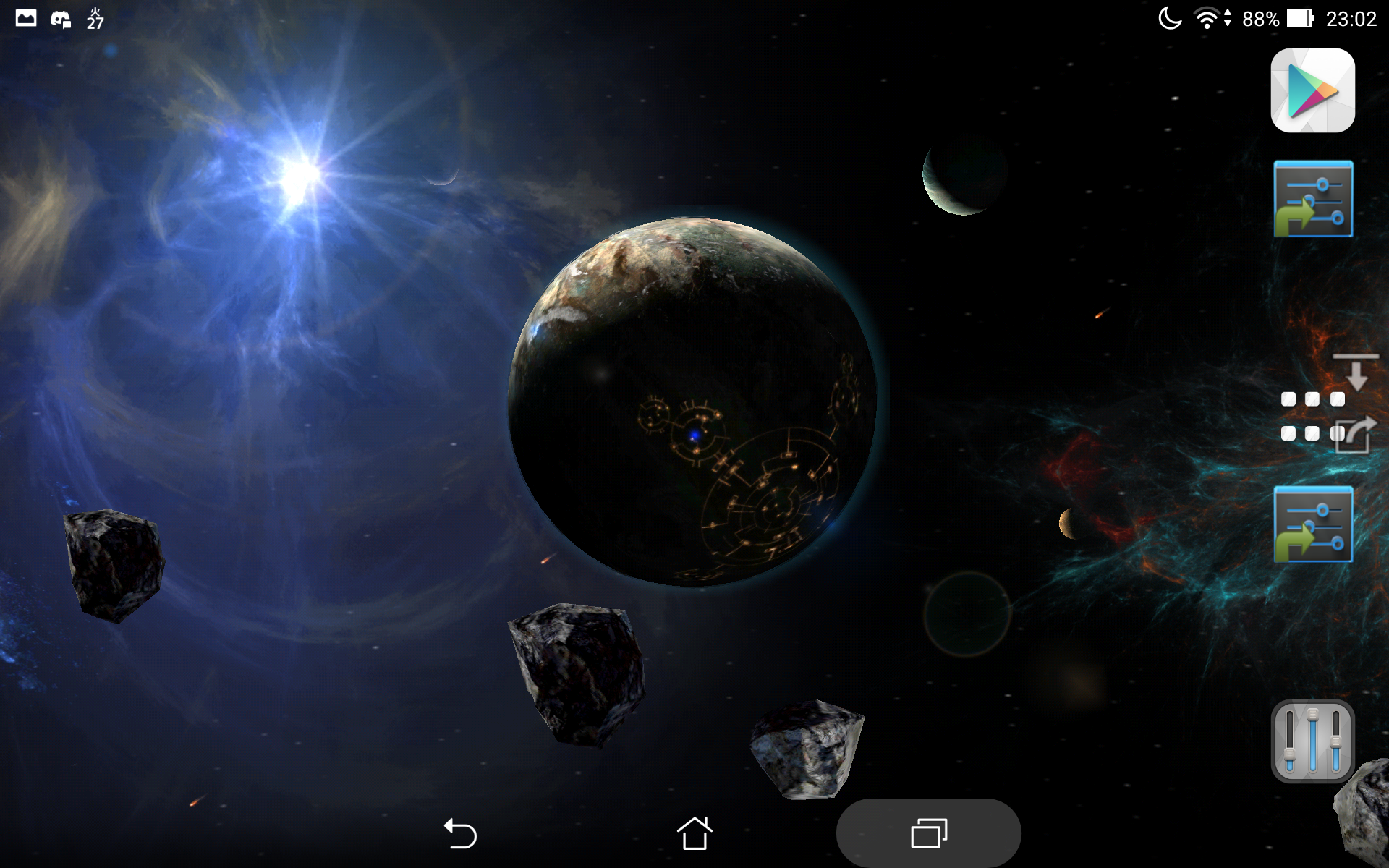 Androidライブ壁紙 Space Symphony 3d Pro Lwp 林檎の国 泥の国