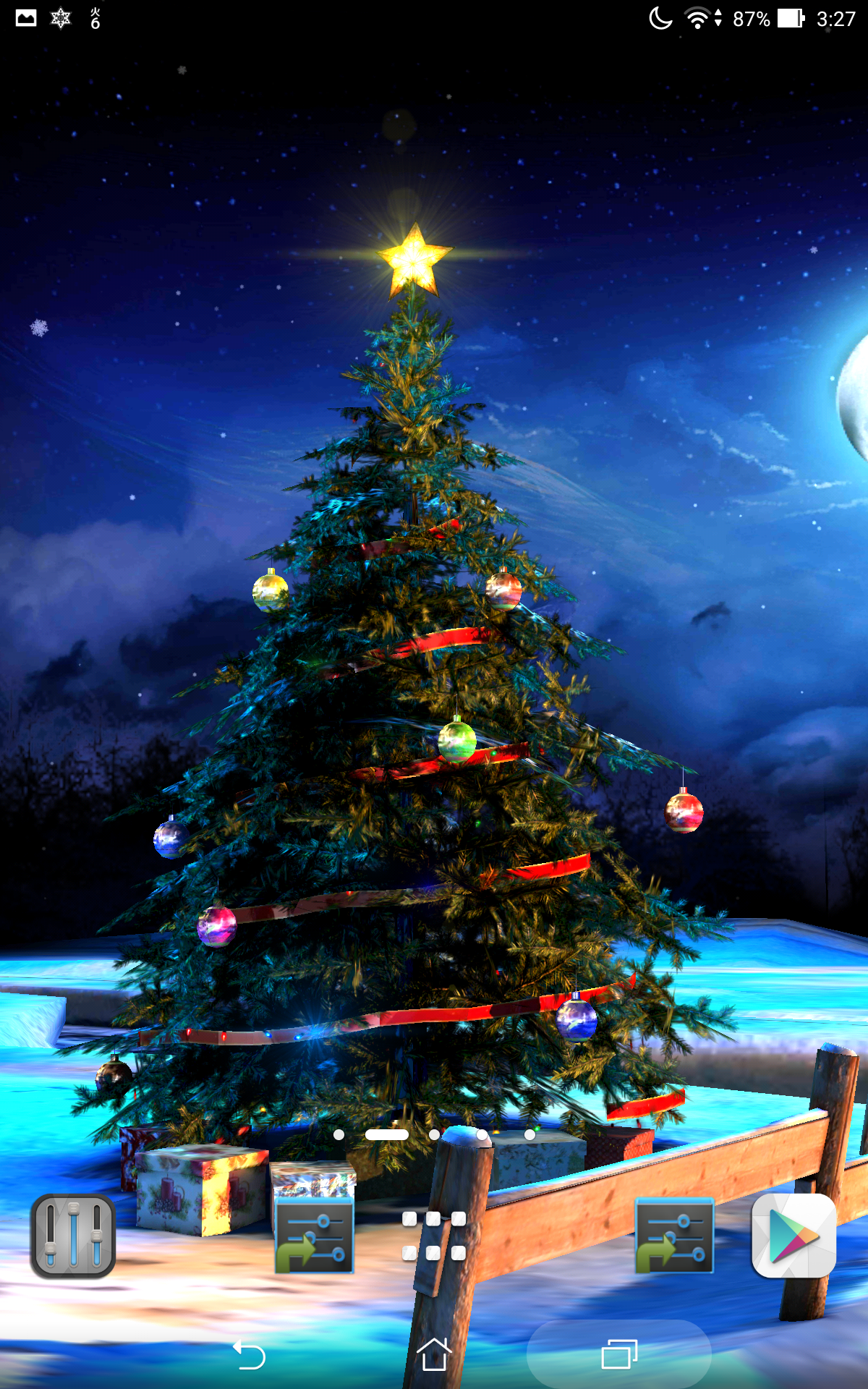 Androidライブ壁紙 Christmas 3d Live Wallpaper 林檎の国 泥の国