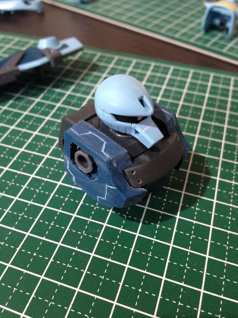 製作過程 Hg グフカスタム スジ彫り ガンプラ日和