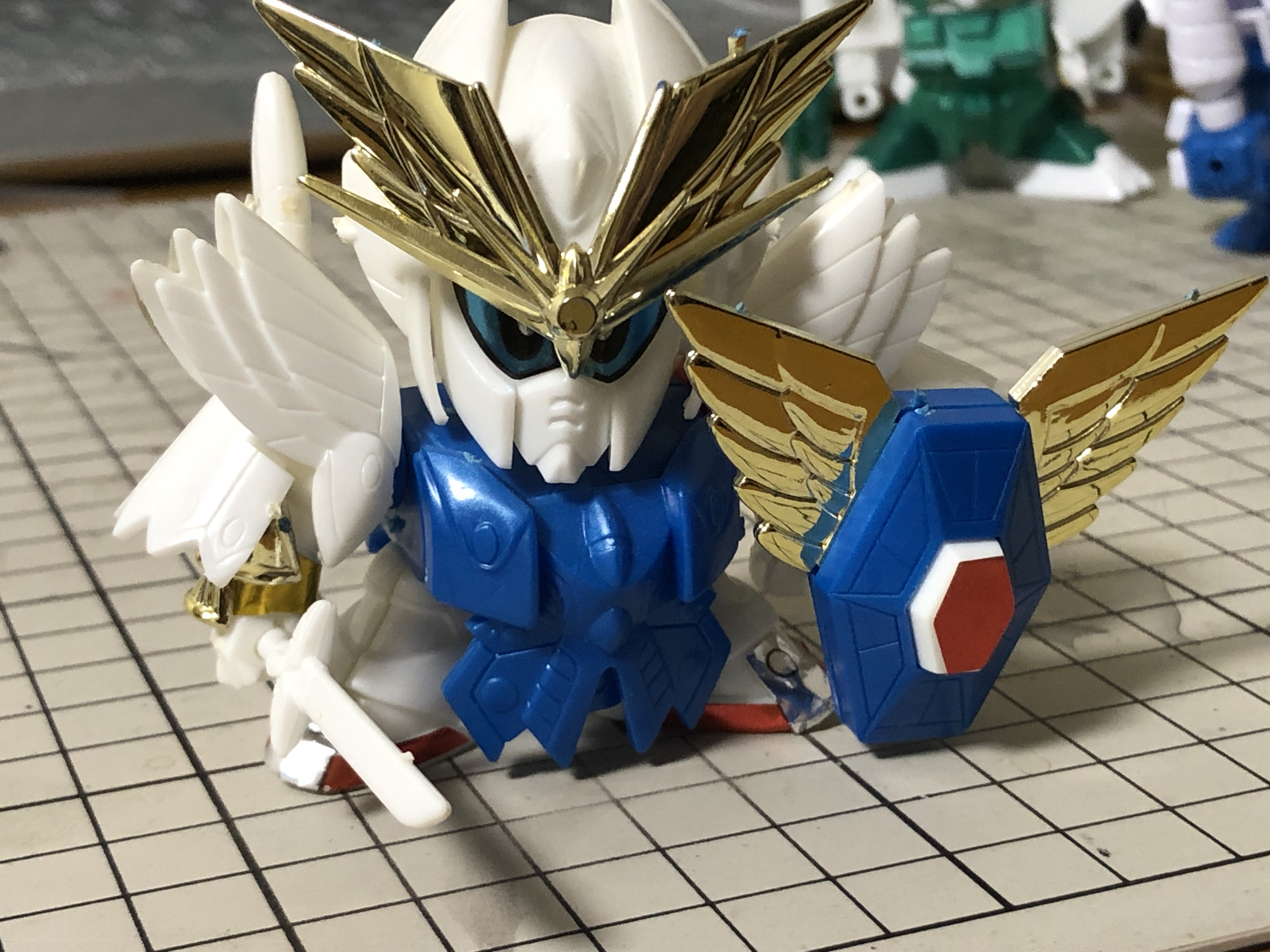 元祖SDガンダム 灼騎乗ガンダムF 91 未組み立て 元祖SDガンダム NO-91 灼騎士ガンダムF91