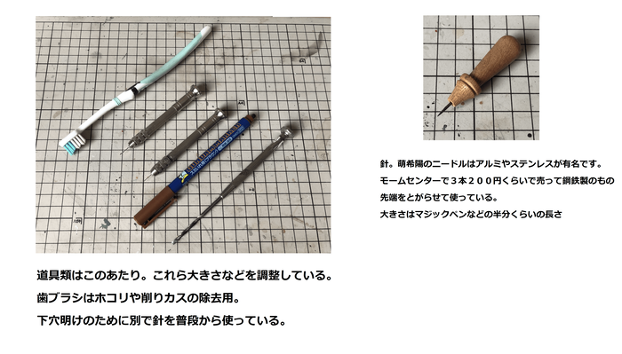 穴あけ作業用部品