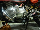千葉S様CB400Fオイル漏れ応急処置復旧 (2)