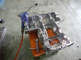 21号機用ロアケースブラスト下拵え (2)