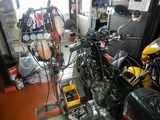CB400F逆車408キャブレター同調調整とオイル漏れ修理210924 (1)