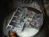 21号機用ロアケースブラスト下拵え (1)