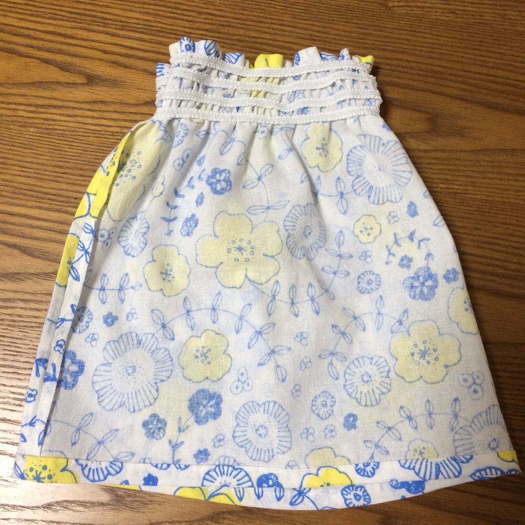 手ぬぐいリメイク 子どもキャミソールの作り方 縦柄 ぺきこぶろぐ