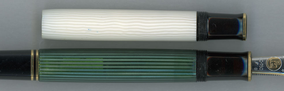 Pelikan M1000 緑縞軸が剥がれ始めた！さてどうするか？ : 万年筆評価