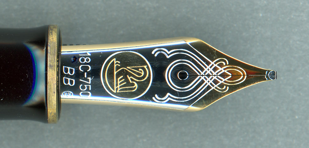 月曜日の調整報告 【 Pelikan M1000 黒軸 18C-BB(PF) ペン先調整