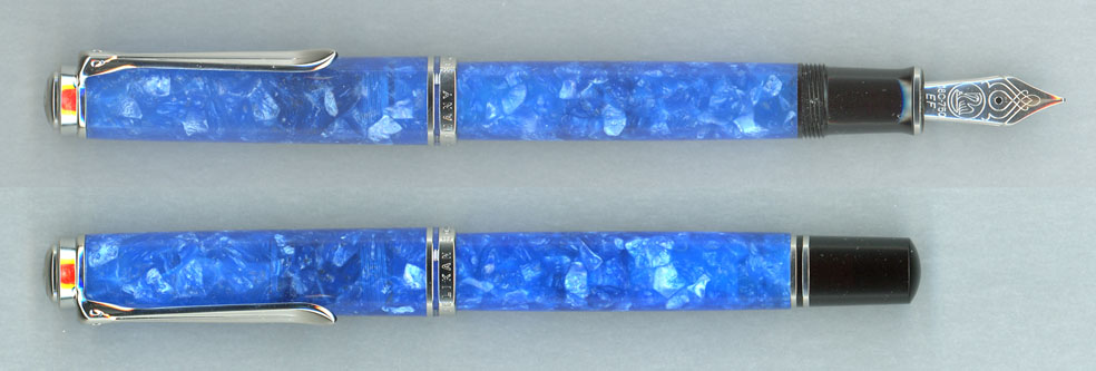 Pelikan M805 バイブラントブルー 18C-EF 実に美しい～！ : 万年筆評価