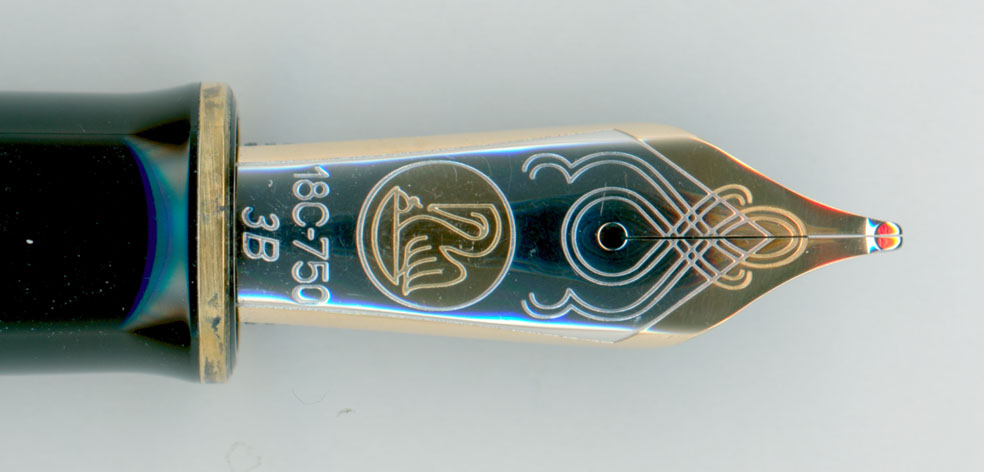 Pelikan M1000 18C-3B ペンポイントがアグリーでインク出ず