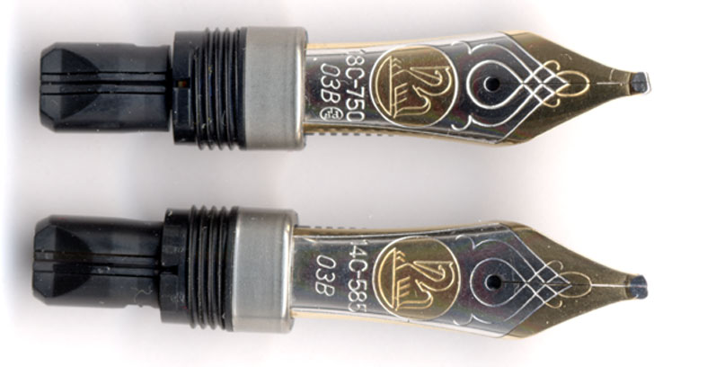 Pelikan M800 14C vs 18C-pf : 万年筆評価の部屋 Pelikan M800 14C vs 18C-pf : 万年筆評価の部屋