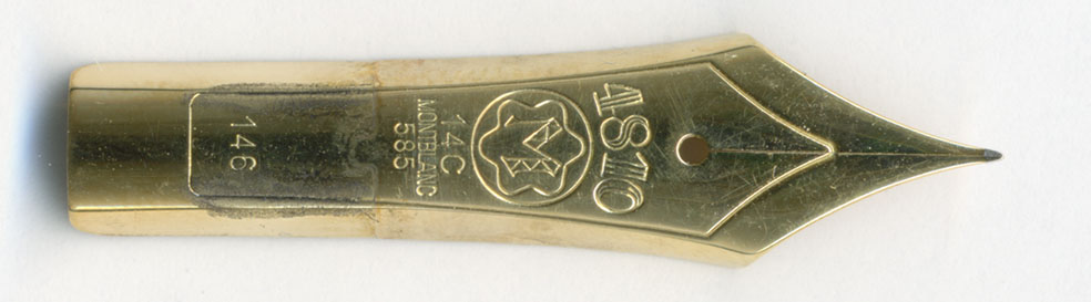1980年代 モンブラン 146 14C 全金 EF 万年筆 2a2b6cbdc1979b570da3c76ccac262