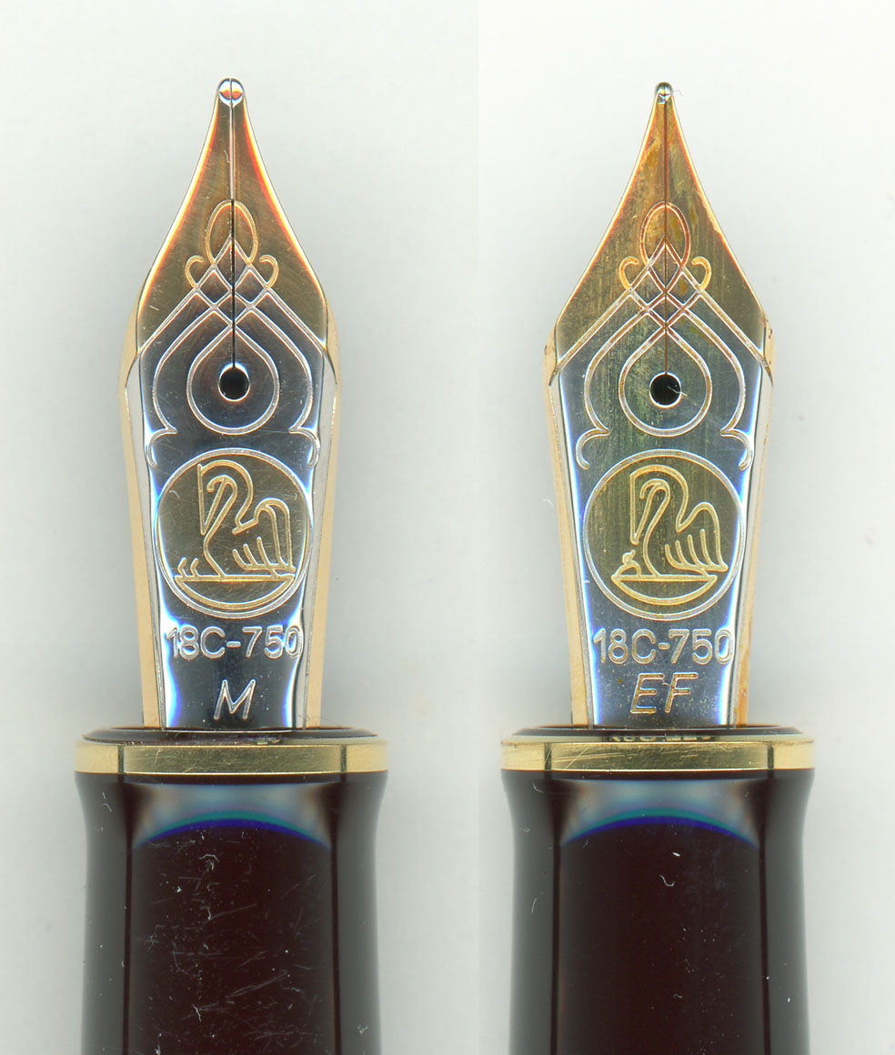 万年筆評価の部屋:Pelikan M800 の ペン先に【信頼のグリーン・ドット】?
