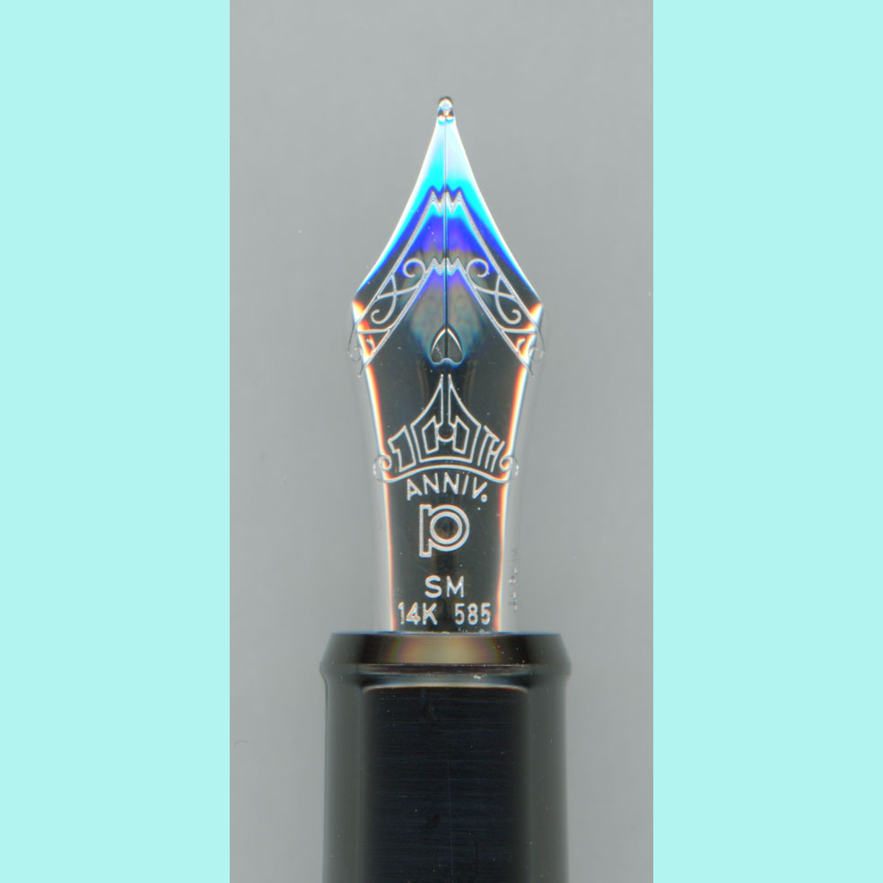 プラチナ 創業 100周年記念万年筆 純銀製 14K-SM : 万年筆評価の部屋