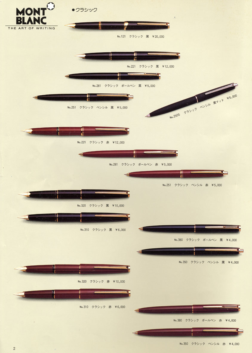 1986年の【The Pen】 ・・・ モンブラン その1～4 : 万年筆評価