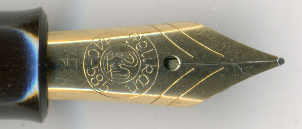 ペリカン 400NN M＆K 茶縞 14C-F 万年筆 中古 ペリカン 400NN M＆K 茶縞 14C-F 万年筆 中古 中古)Pelikan