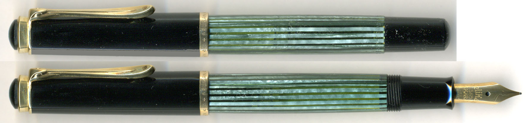 金曜日の調整報告 【 Pelikan 400 緑縞 14K-M 】 : 万年筆評価の部屋