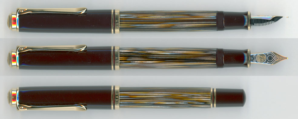 金曜日の調整報告【 Pelikan M800 茶縞 18C-M ペン先の位置調整