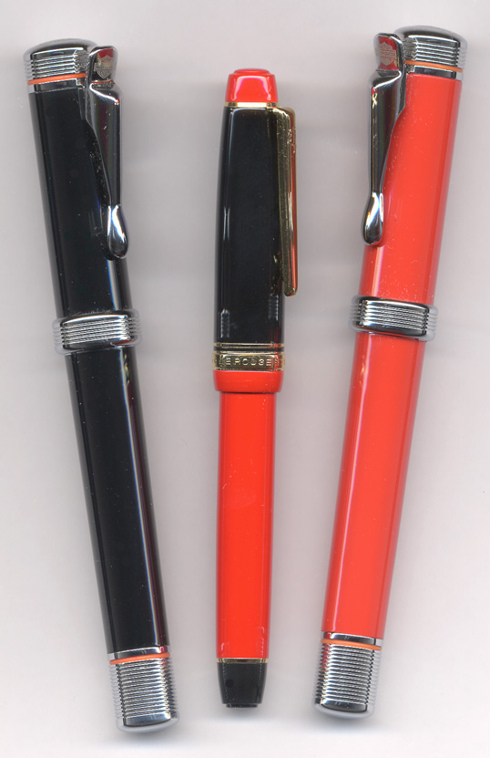 PILOT 万年筆 黒と赤のマーブル パイロット 万年筆 黒と赤のマーブル