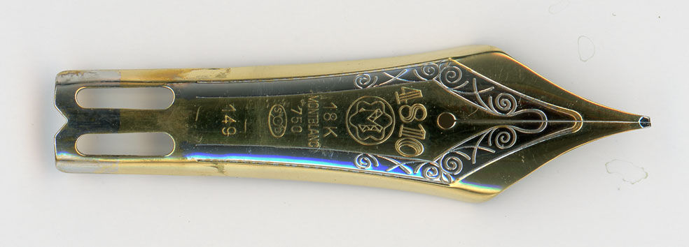 美品 モンブラン ヘミングウェイ芯 149 万年筆 18K 中白 F 細字