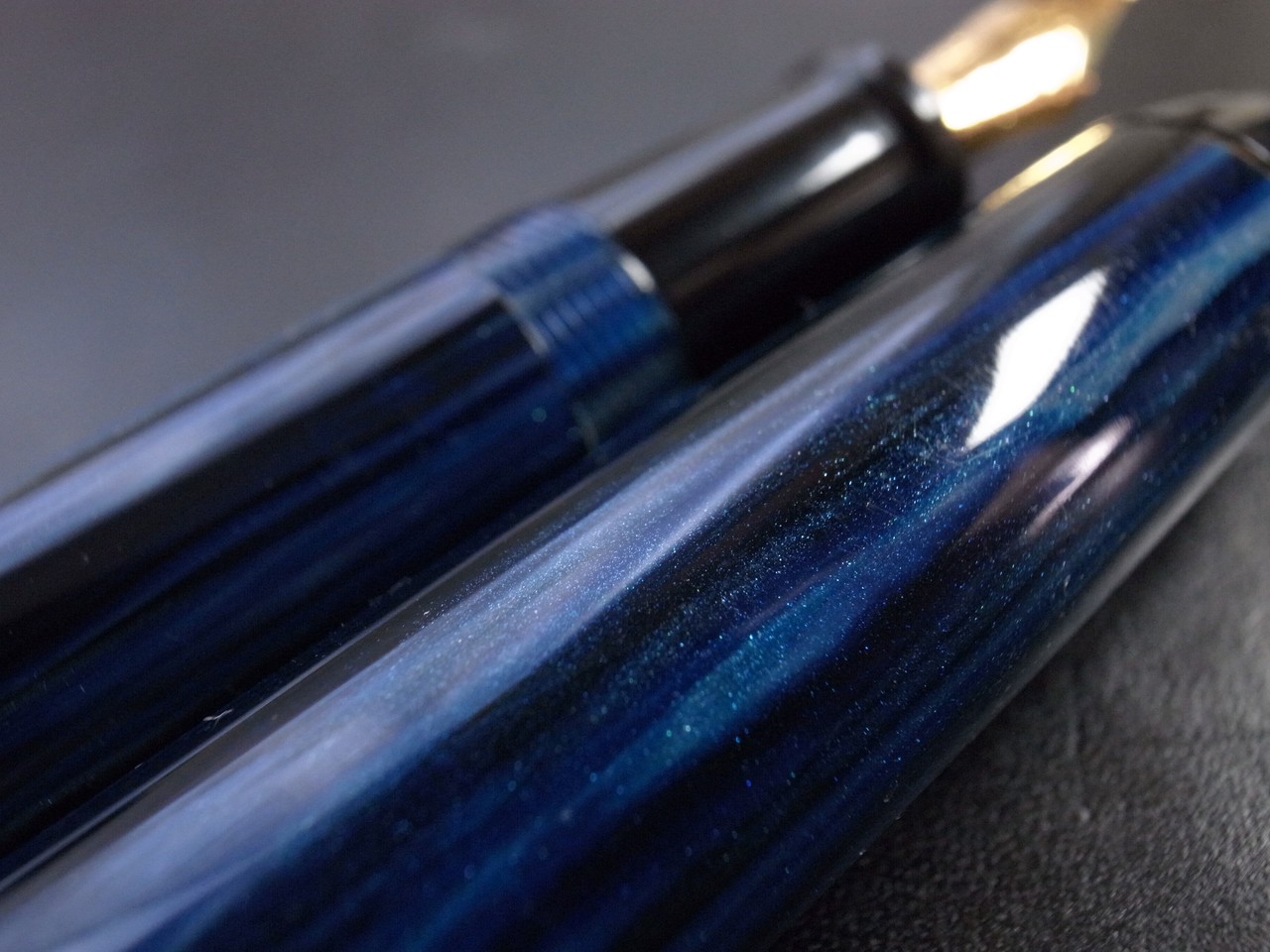 加藤製作所 セルロイド万年筆 (青)