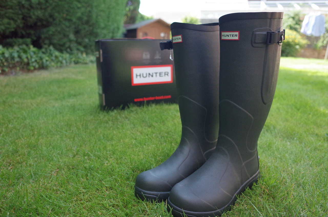 【美品・希少・緑枠ロゴ】HUNTER バルモラルブーツ 約26.5㎝ グレー 美品・希少・緑枠ロゴ】HUNTER バルモラルブーツ 約26.5㎝ グレー