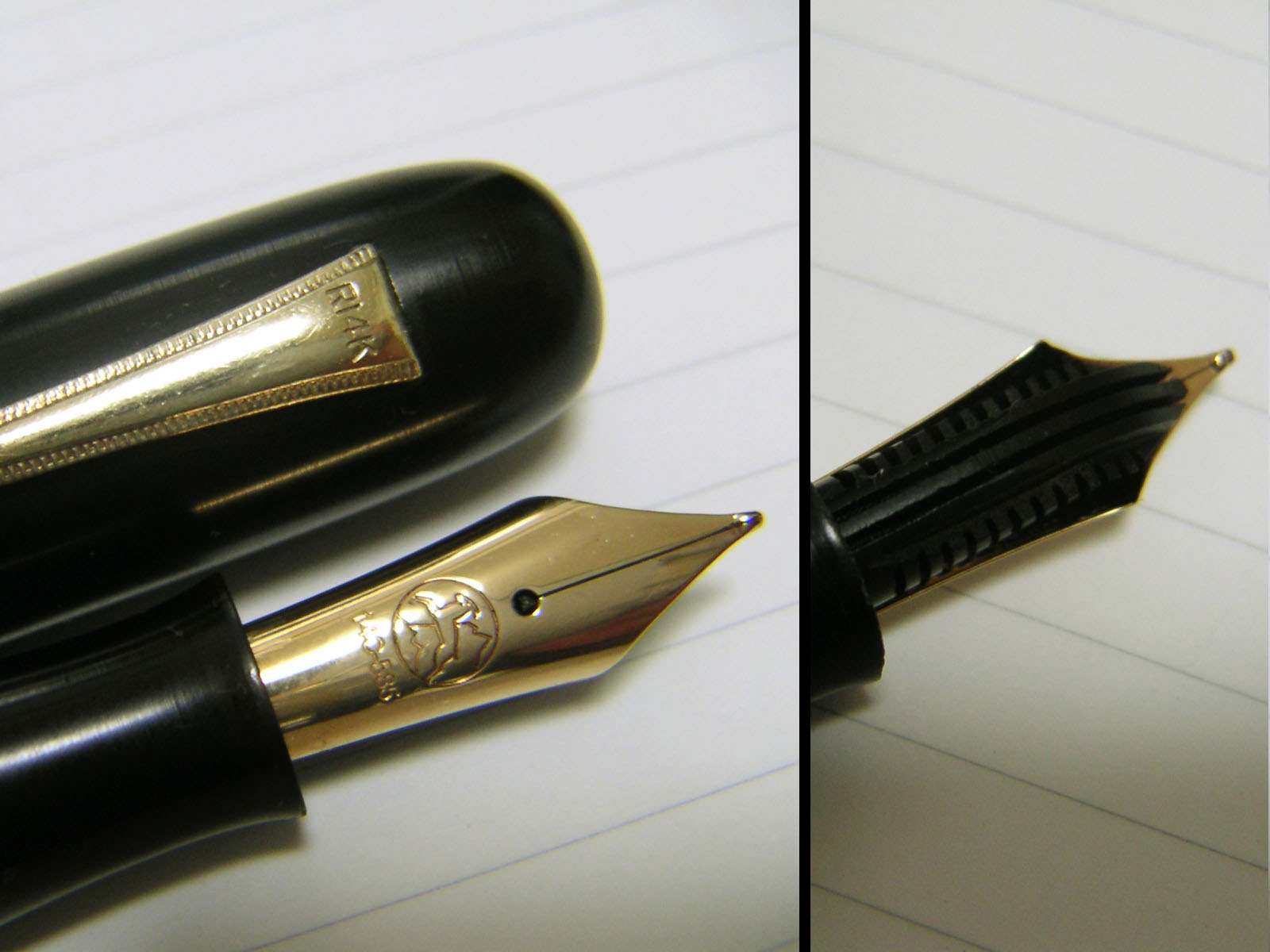 EBONITE Fountainpen 14K+R14K Clip unknown product (B) : ぺん