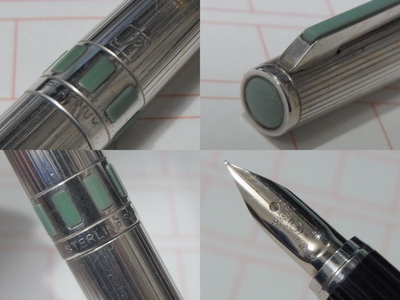 PLATINUM Riviere Sterling-Silver 万年筆 字幅F プラチナ Riviere