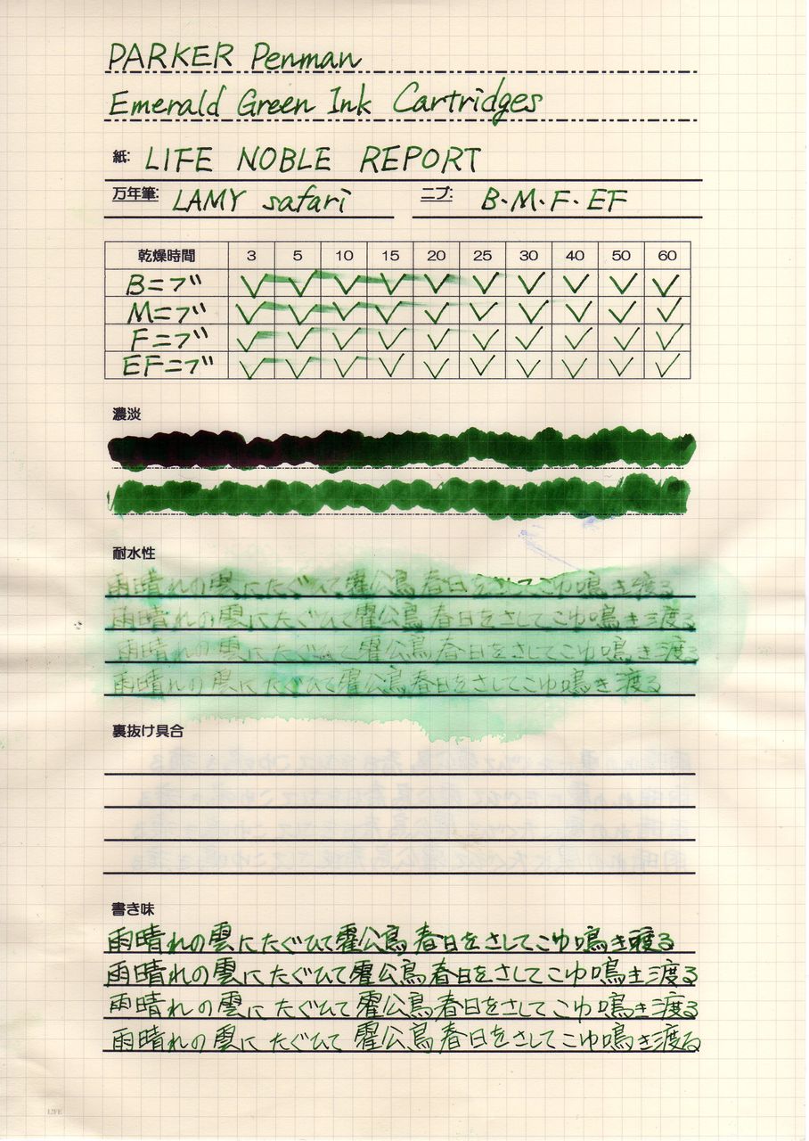 PARKER PENMAN サファイア・エメラルド インク万年筆用 PARKER Parker