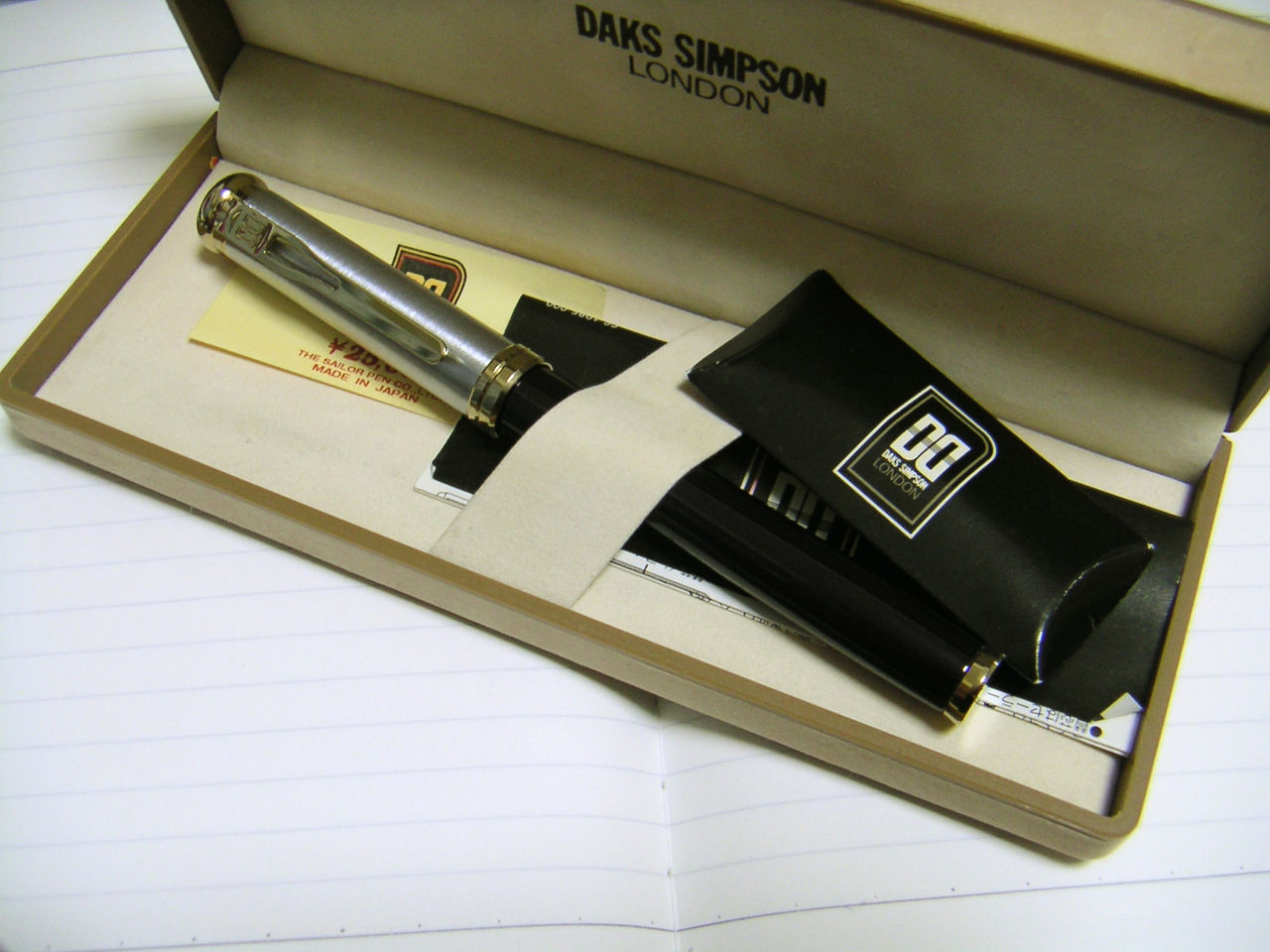 未使用品】 ペン先21K DAKS SIMPSON LONDON 万年筆 セーラー製】DAKS